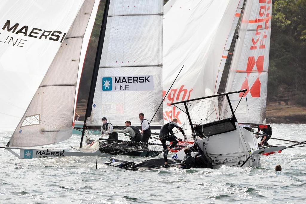 Action on Sydney Harbour as the 18s go hard at it in the JJ Giltinan Championship 2015.  Photography by Bruce Kerridge, Sydney © Bruce Kerridge